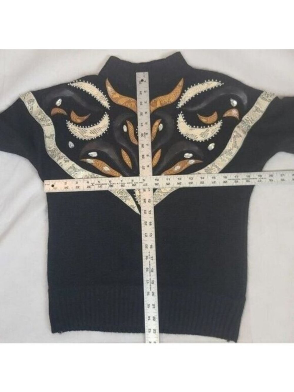 Work In Progress Vintage Mock Neck By Gladys Bagley Womens Sweater Medium - Picture 6 of 12
